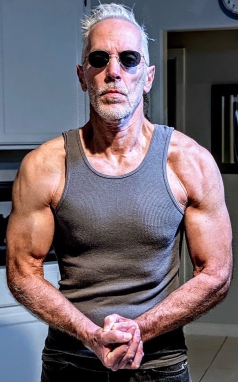 P. D. Mangan at 71: lean and muscular.